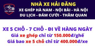 Xe ghép Hà nội về Hà nam