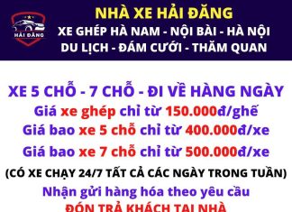 Xe ghép Hà nội về Hà nam